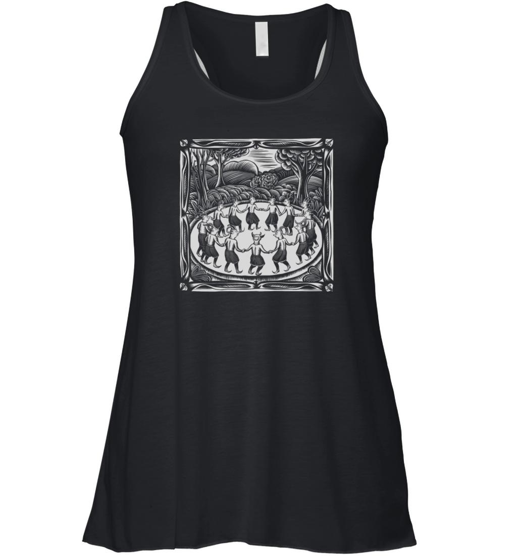 Dance with the Devil Dark and Mysterious Design Women's Flowy Tank Top