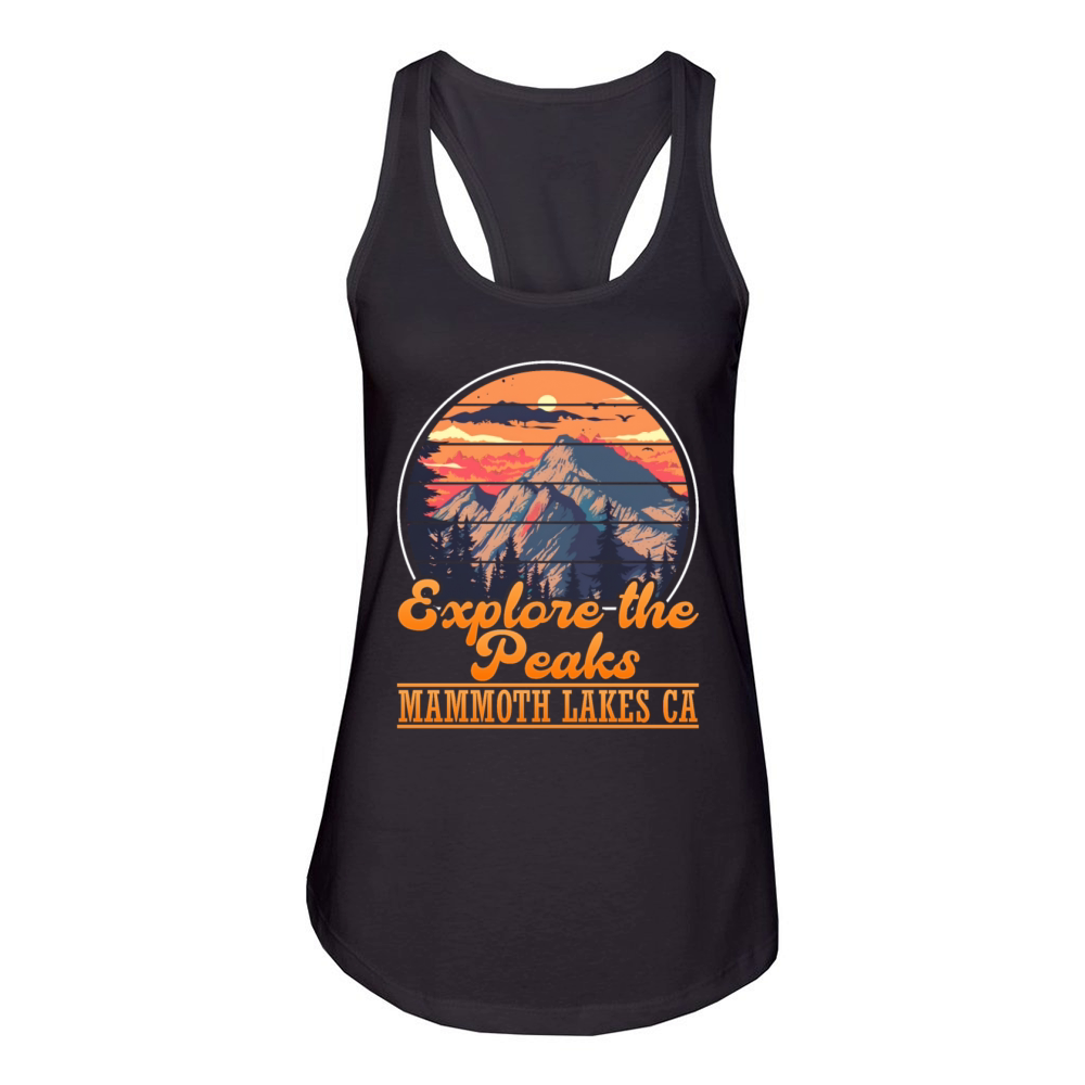 California EXPLORE THE PEAKS OF MAMMOTH LAKES CA Women's Racerback Tank