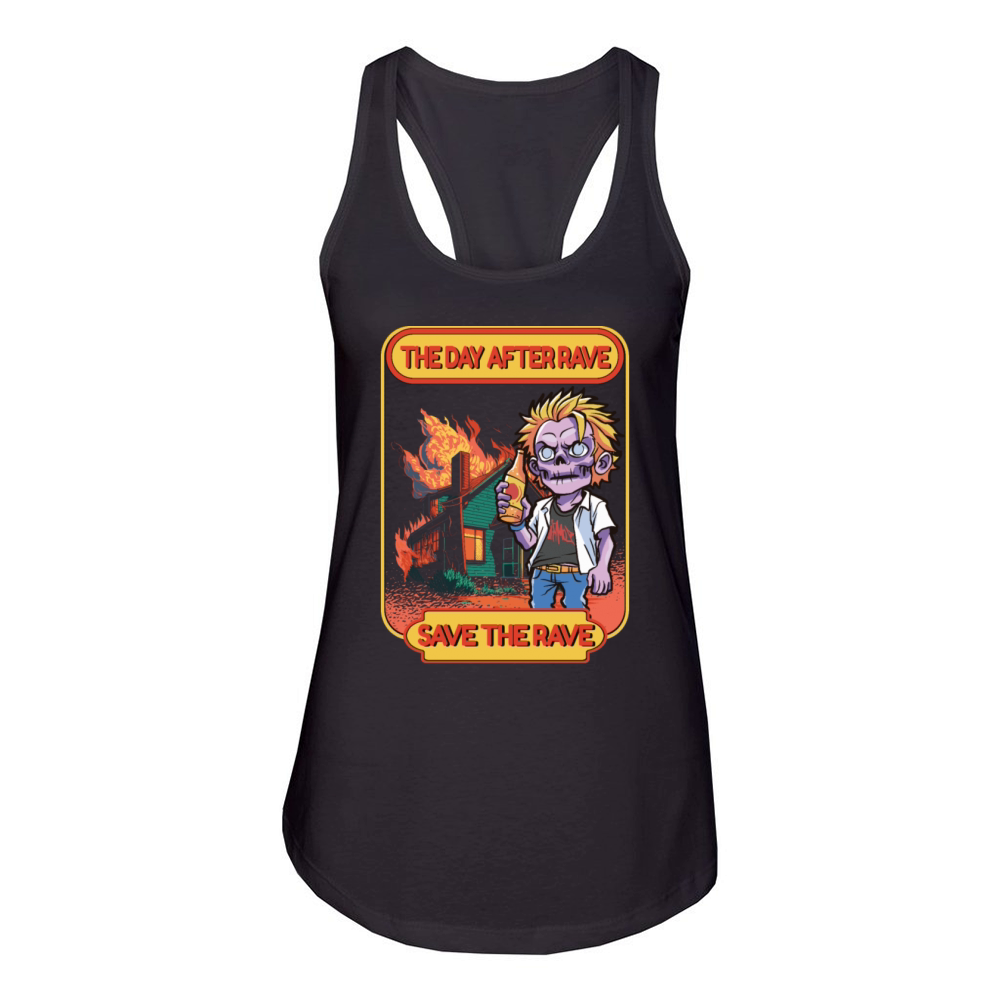 Hardcore Rave Music Raver 90s EDM DJ House-Music Women's Racerback Tank