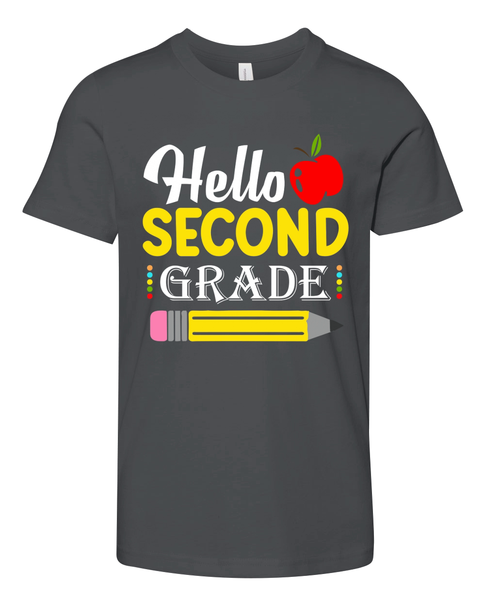 Hello Second Grade Team 2nd Grade Back to School Teacher Youth Unisex Jersey Tee