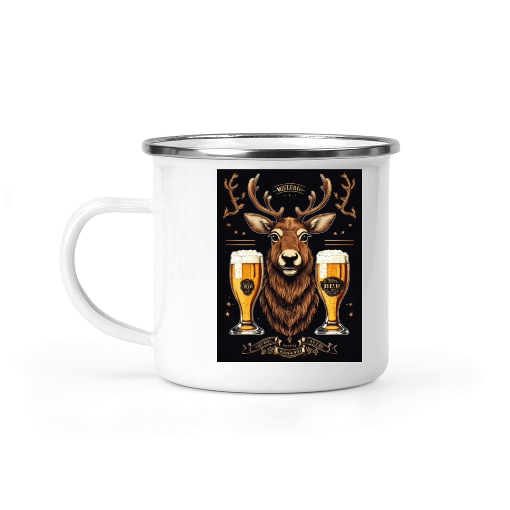 Majestic Stag and Craft Beer Camping Mug