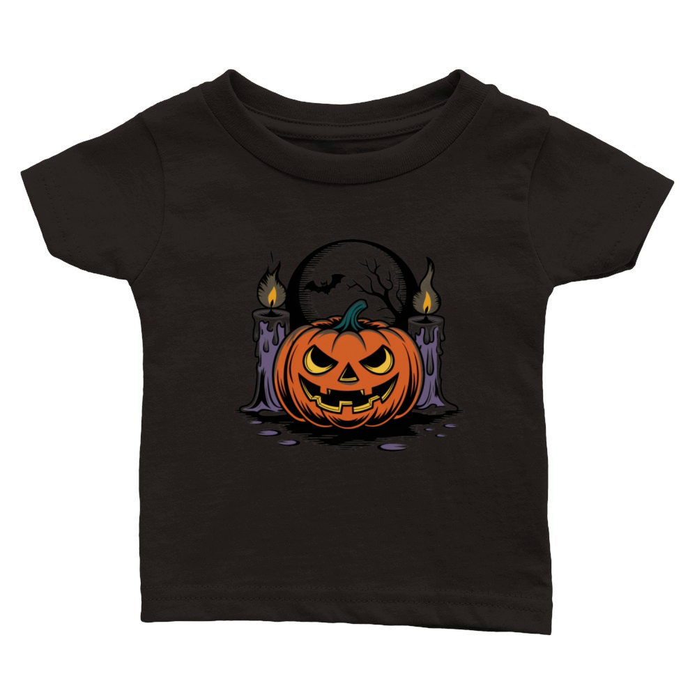 Vintage Pumpkin Scene Halloween Classic T-Shirt Classic Baby Crewneck T-shirt