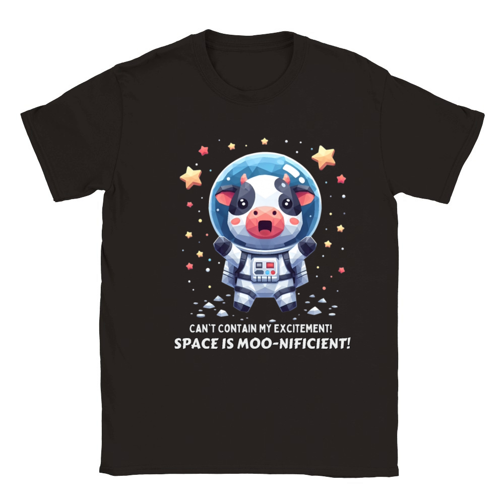 Astronaut Cow Classic Kids Crewneck T-shirt