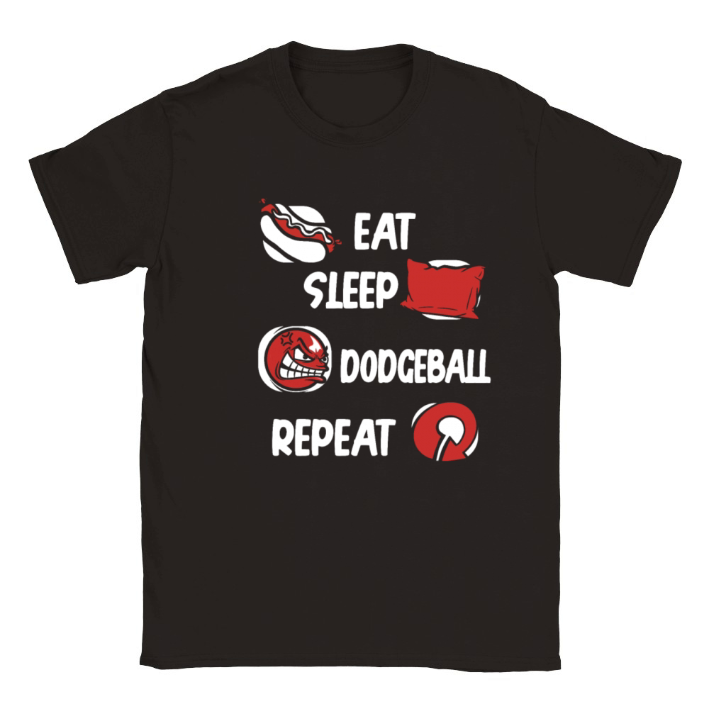 Eat Sleep Dodgeball Repeat Team Game Prisonball Classic Kids Crewneck T-shirt