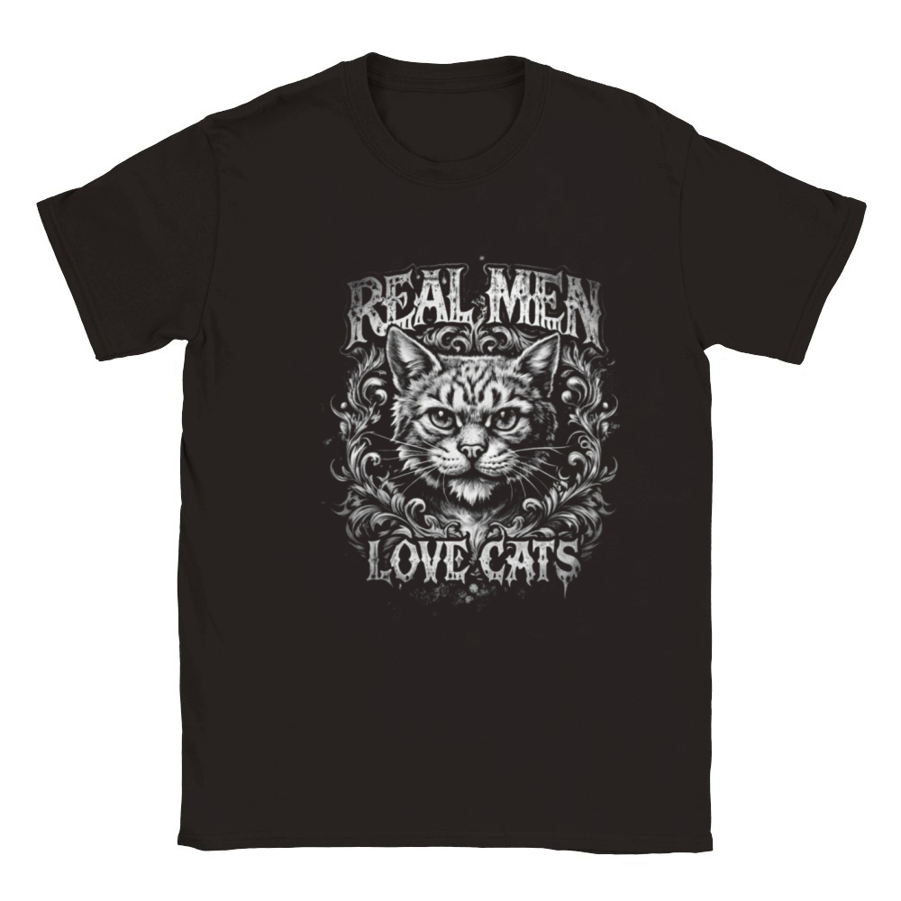 real man love cat Classic Kids Crewneck T-shirt