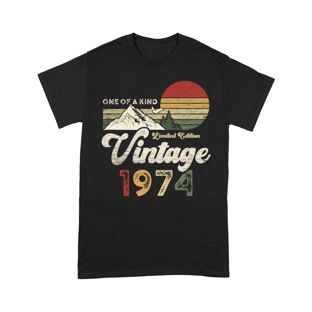 Vintage 1974 Birthday Mountains Comfort T-shirt