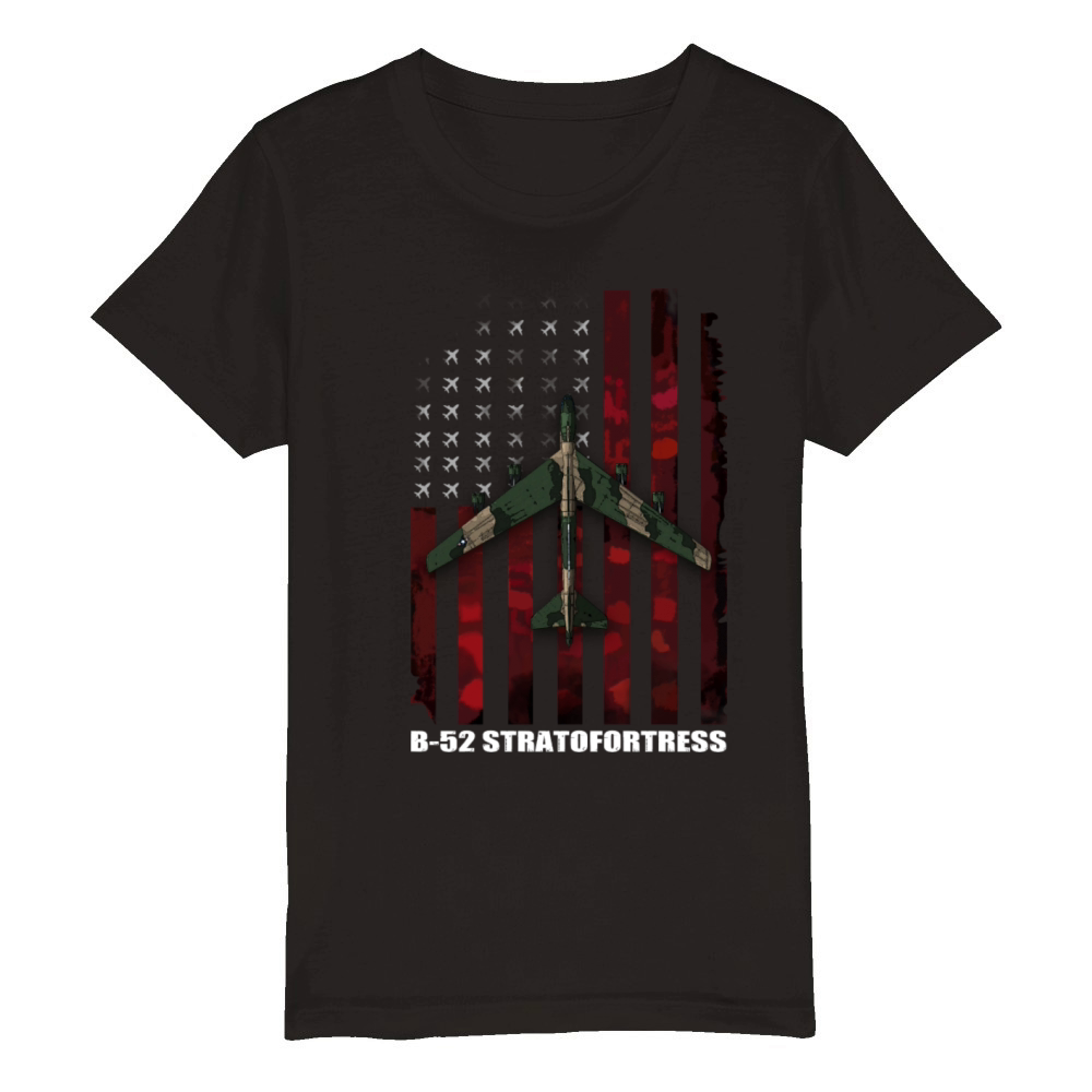 B 52 Stratofortress Organic Kids Crewneck T-shirt
