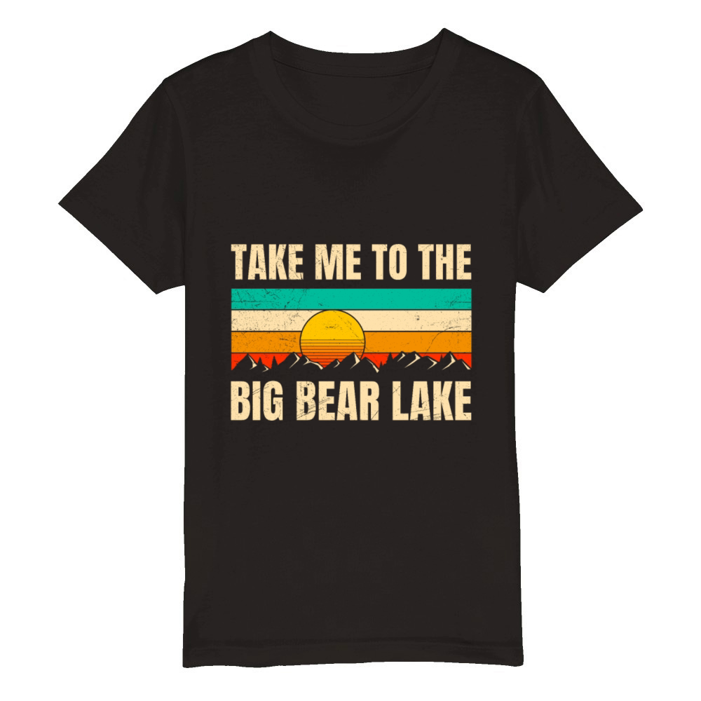 California TAKE ME TO THE BIG BEAR LAKE Vintage Organic Kids Crewneck T-shirt