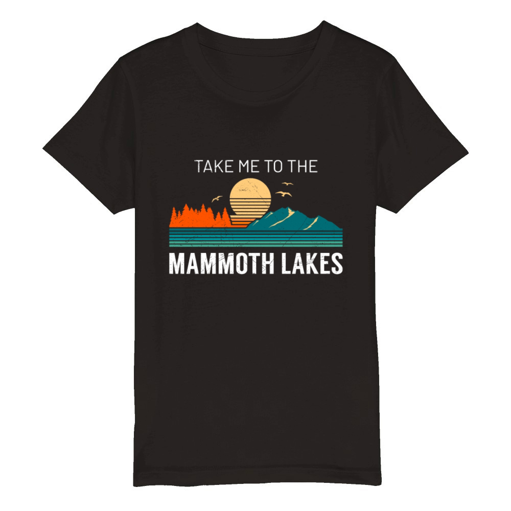 California TAKE ME TO THE MAMMOTH LAKES Vintage Organic Kids Crewneck T-shirt