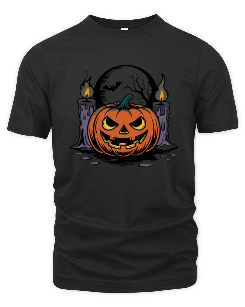Vintage Pumpkin Scene Halloween Classic T-Shirt Organic Unisex T-shirt