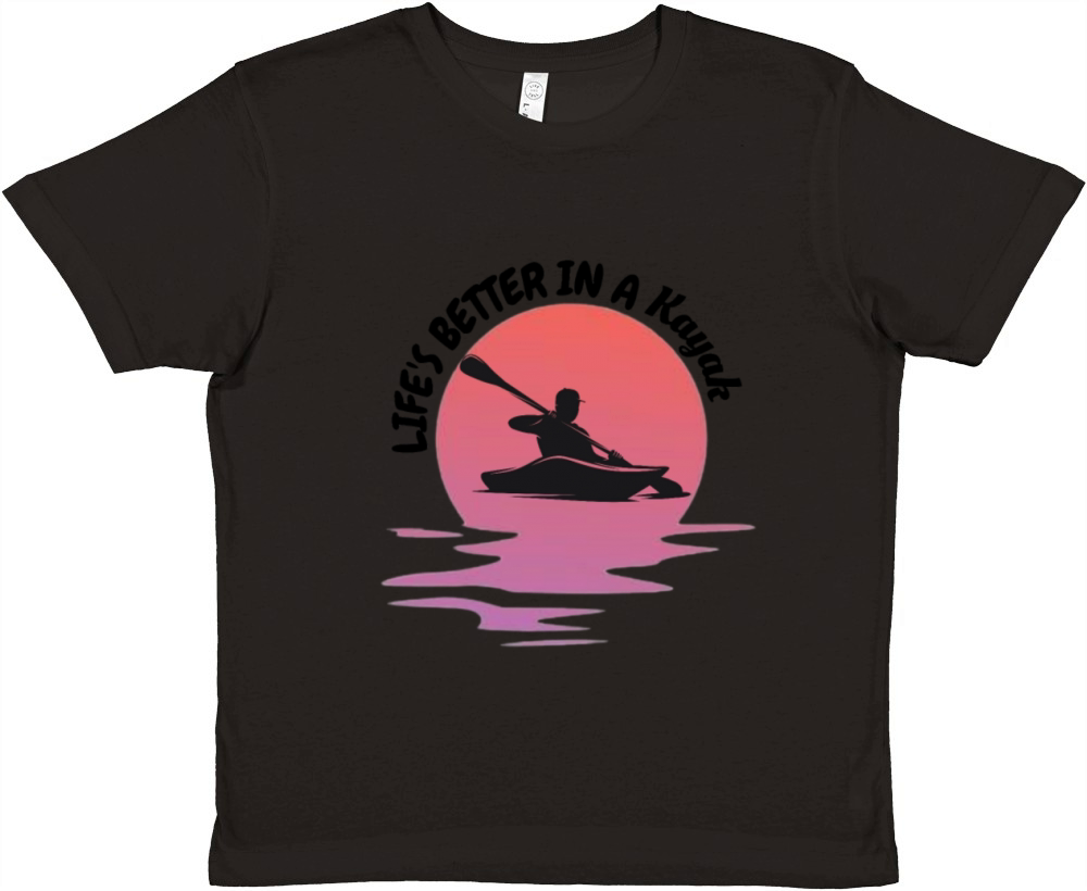 Life’s Better in a Kayak Premium Kids Crewneck T-shirt