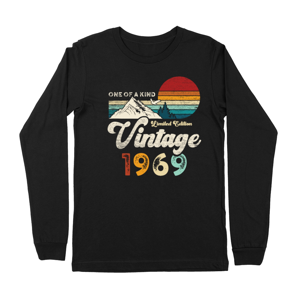 Vintage 1969 Birthday Mountains Premium Long Sleeve