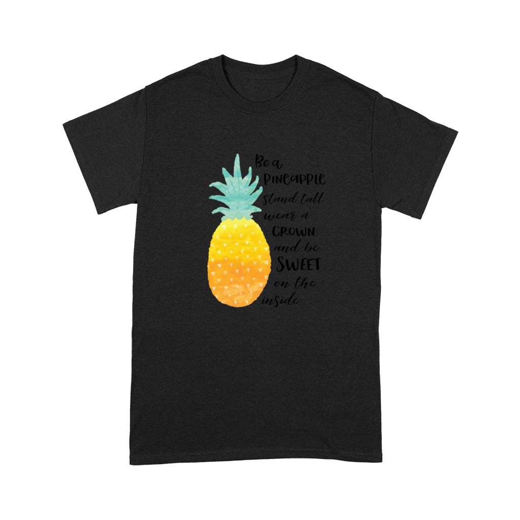 Be A Pineapple Inspirational Watercolor Typography Premium T-shirt