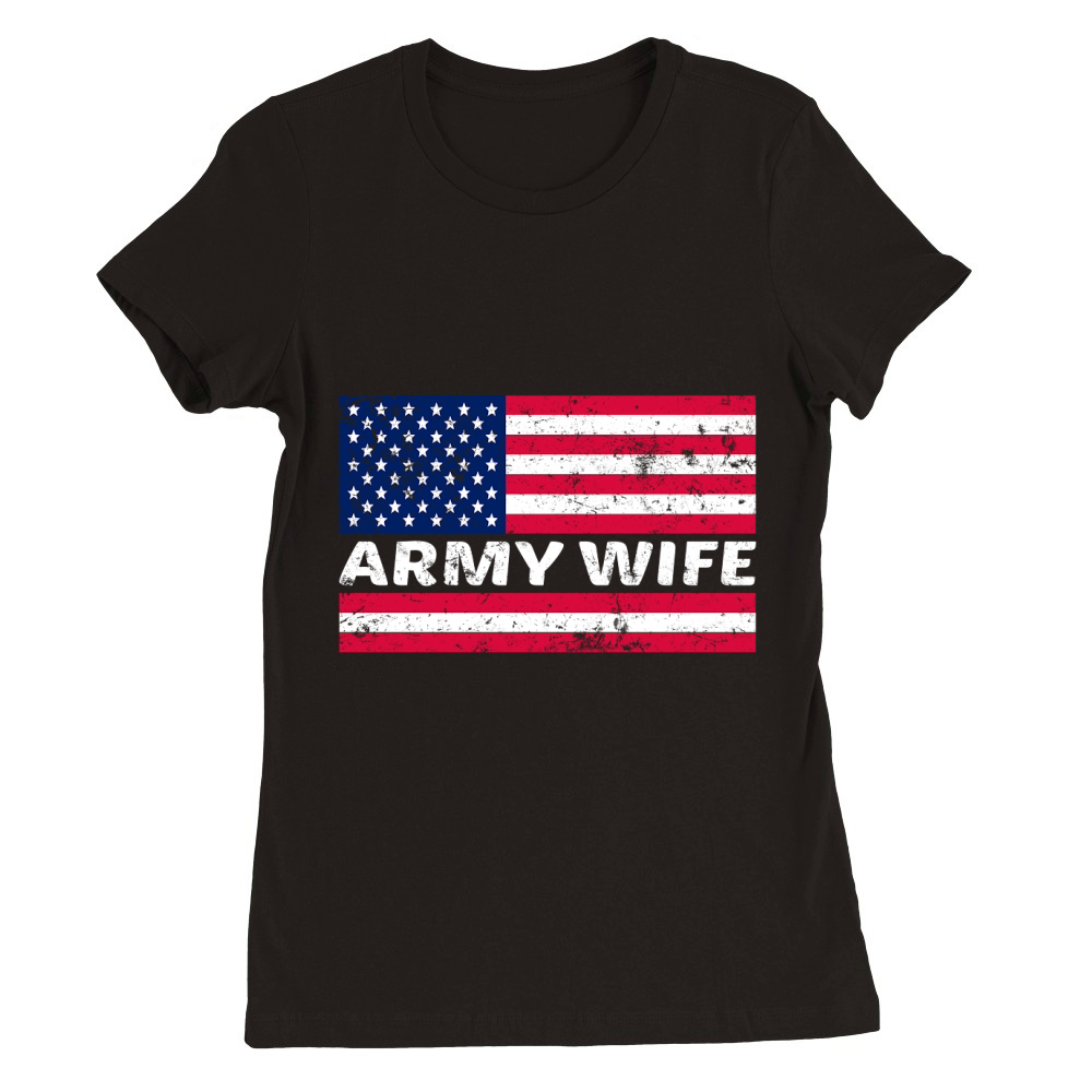 Army wife 02 Premium Womens Crewneck T-shirt