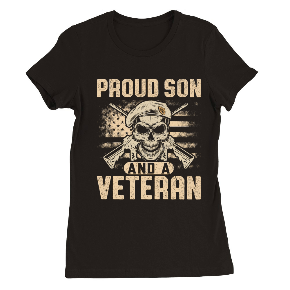 Proud Son Of A Veteran Premium Womens Crewneck T-shirt
