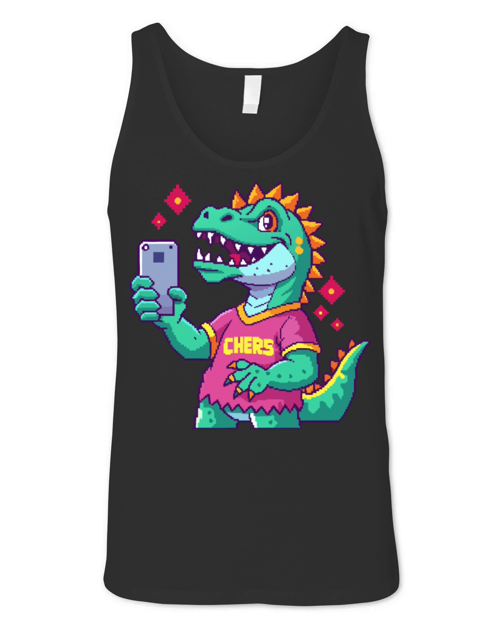 dinosaur selfi Unisex Jersey Tank
