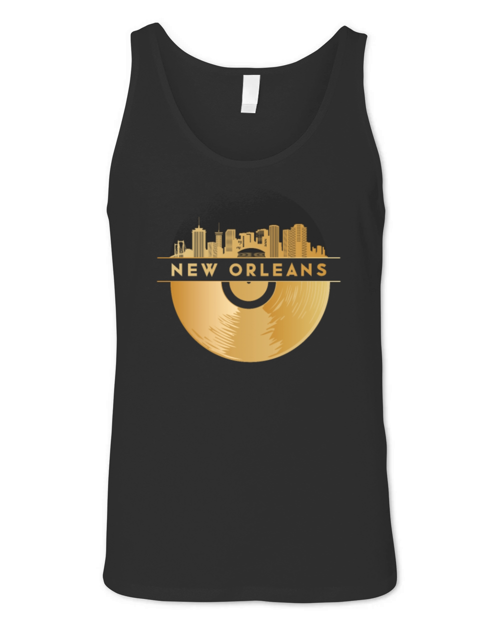 Vinyl-Record-Player Disco-Music Unisex Jersey Tank