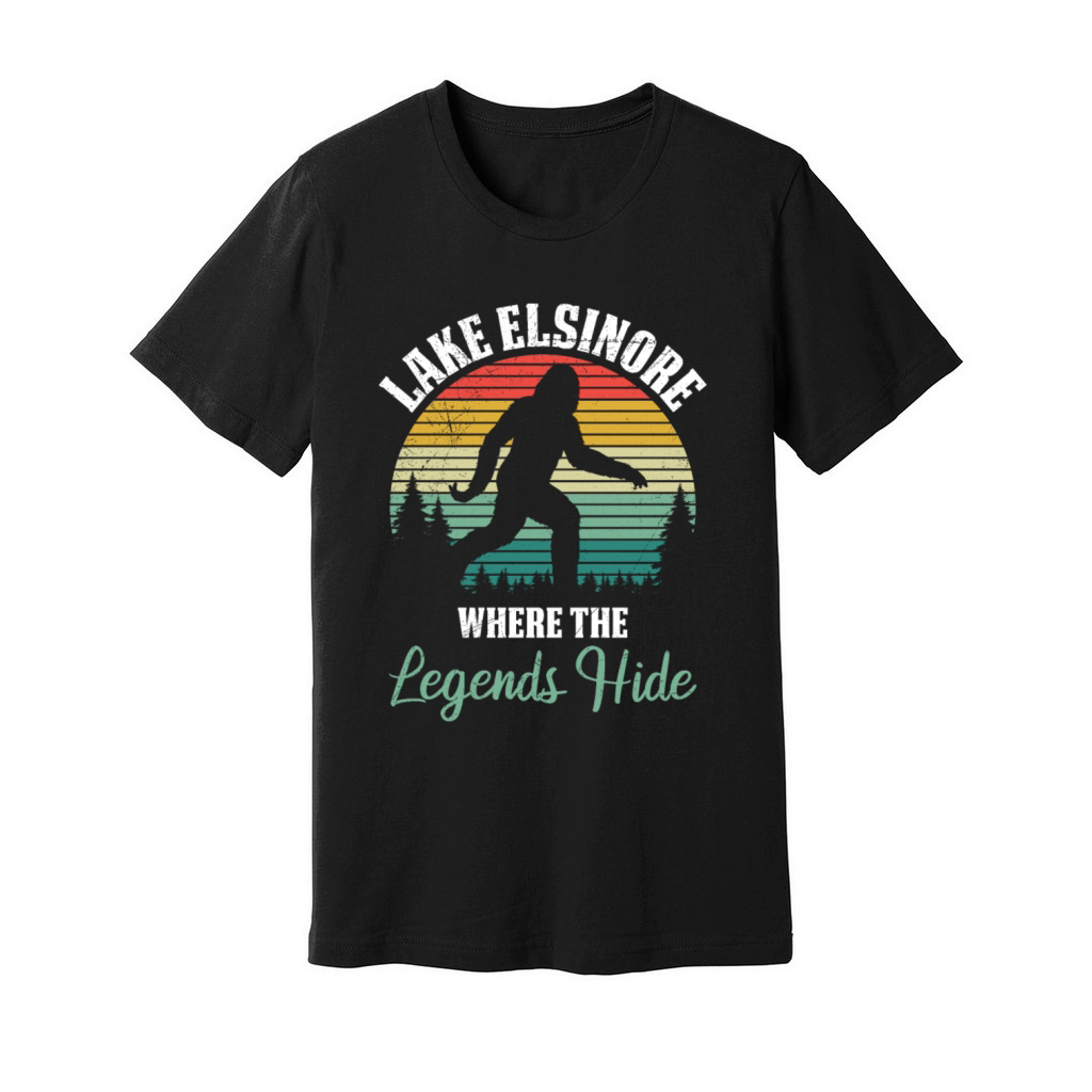LAKE ELSINORE California WHERE THE LEGENDS HIDE Unisex Jersey Tee