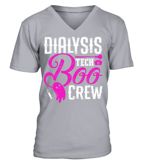 Halloween dialysis tech boo crew V-Neck T-shirt