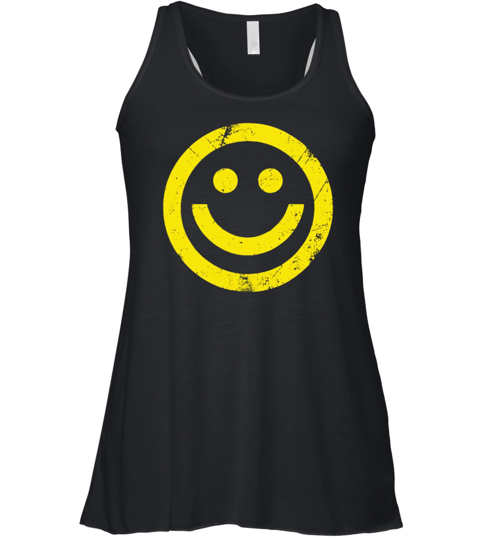 Funny Emoticon Yellow Women's Flowy Tank Top