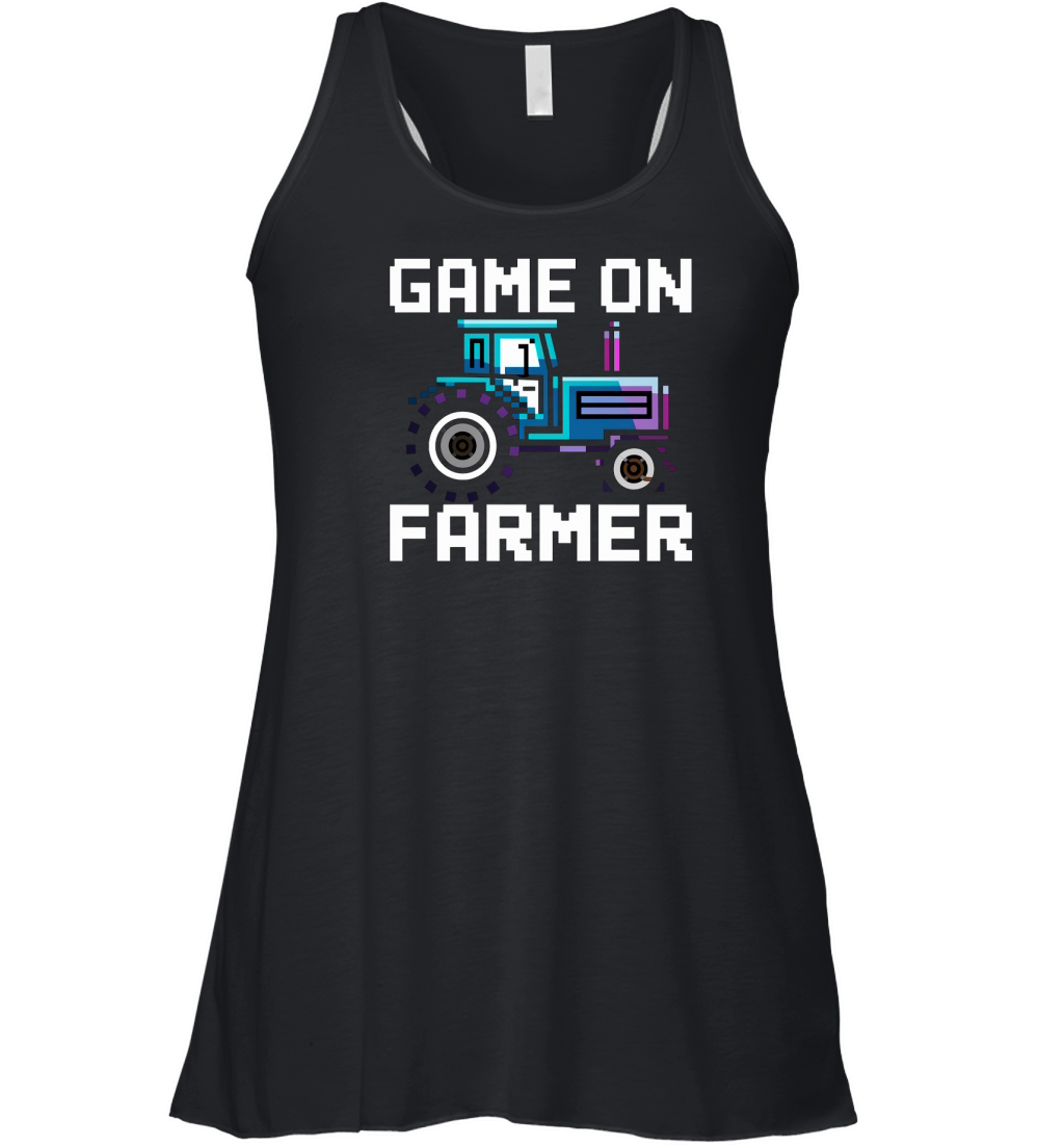 Game On Farmer Tractor Women's Flowy Tank Top