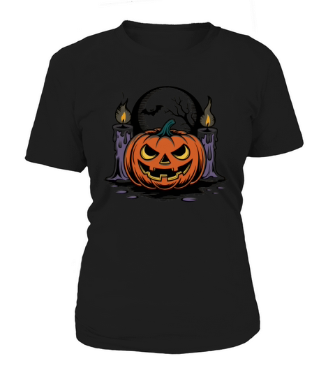 Vintage Pumpkin Scene Halloween Classic T-Shirt Women's T-Shirt