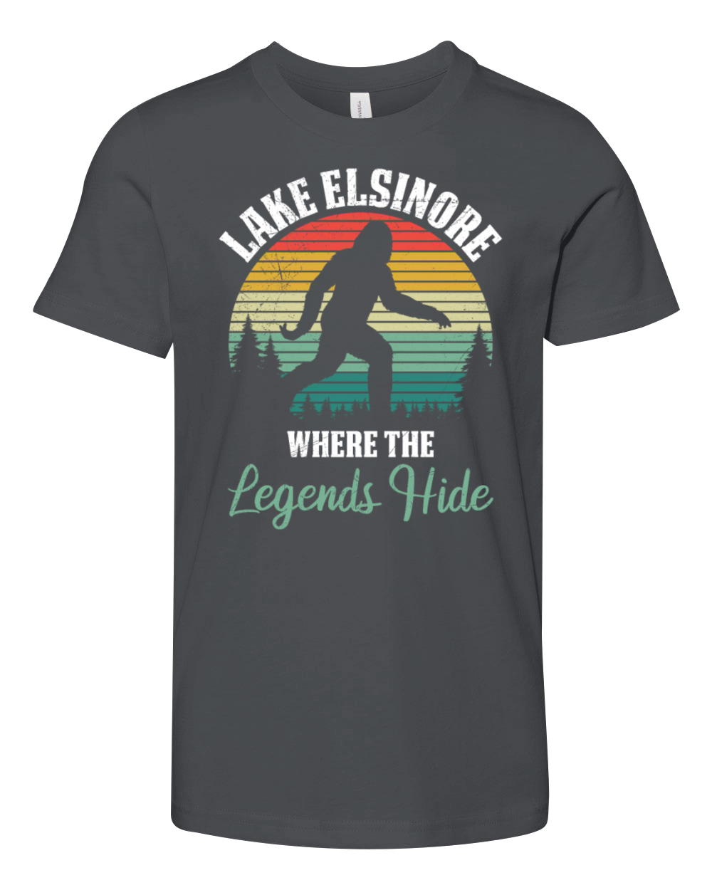 LAKE ELSINORE California WHERE THE LEGENDS HIDE Youth Unisex Jersey Tee