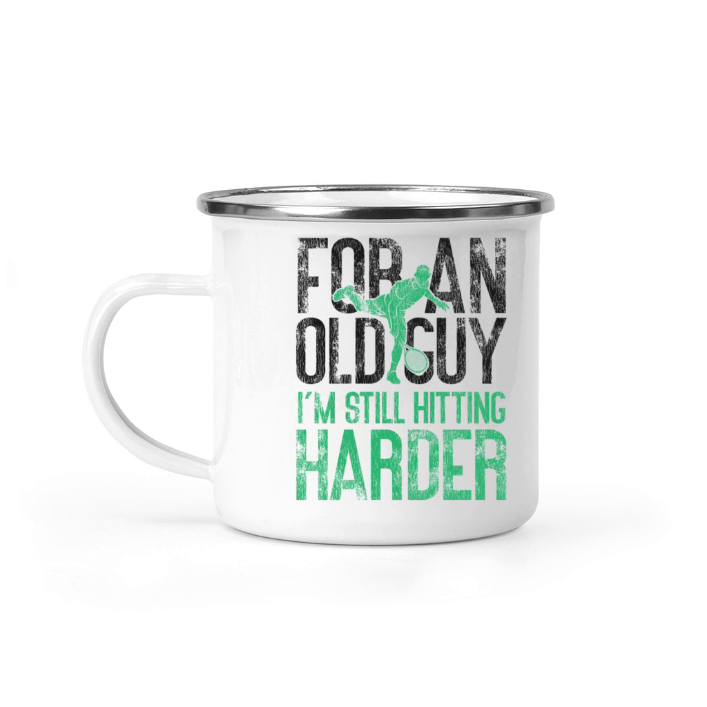 Funny Tennis Player Racket Grandpa Camping Mug