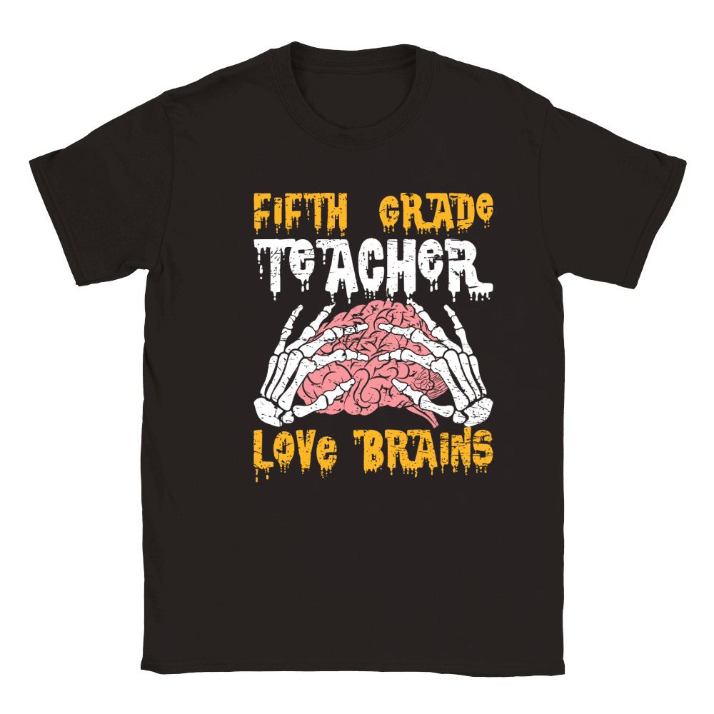 5th Grade Teachers Love Brain2 Classic Kids Crewneck T-shirt