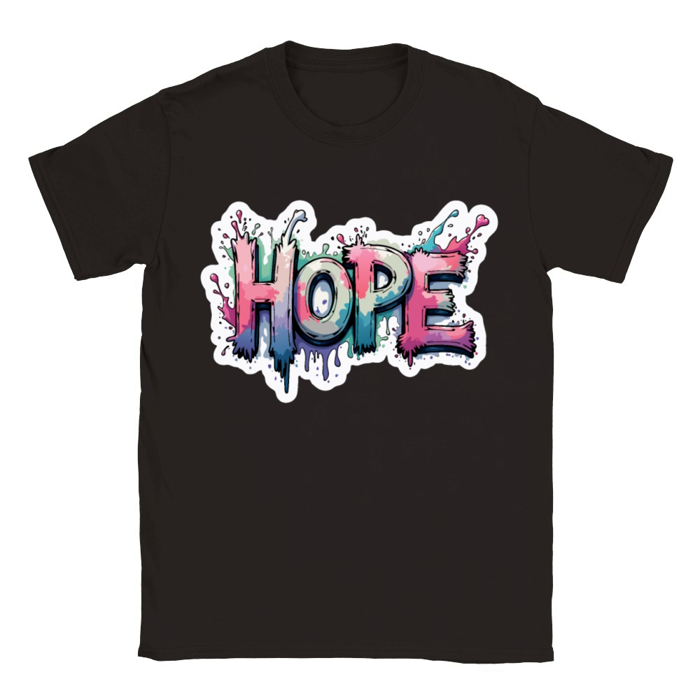 HOPE - Watercolor Splashes - Motivational Quote Classic Kids Crewneck T-shirt
