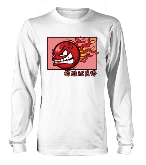 Dodgeball Doodle Chinese Hanzi Team Game Player Long sleeved Unisex