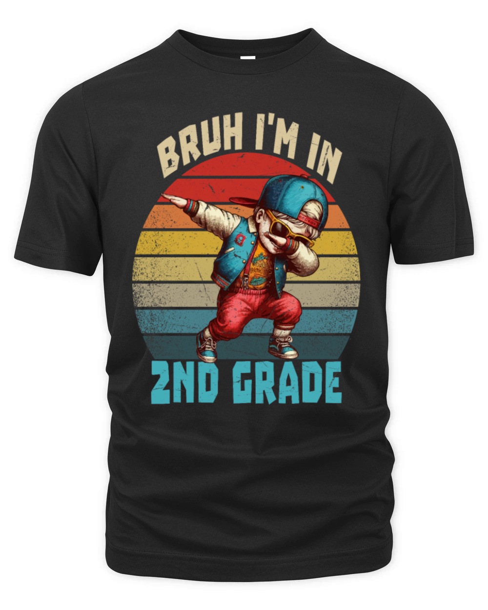 Second Grade Dabbing Boy Bruh im in 2nd Grade Organic Unisex T-shirt