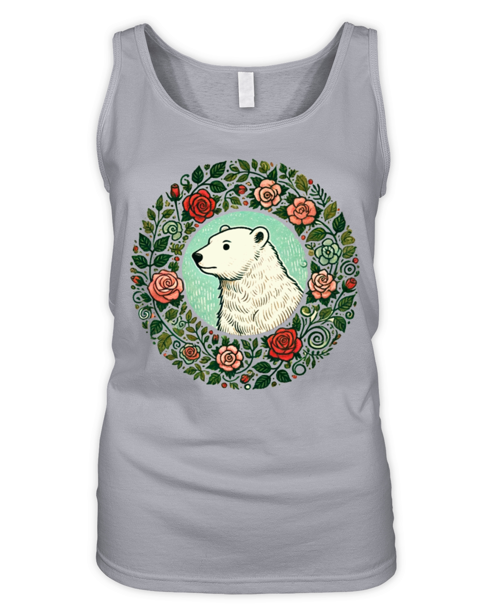 Vintage Polar Bear Organic Women's Tank Top