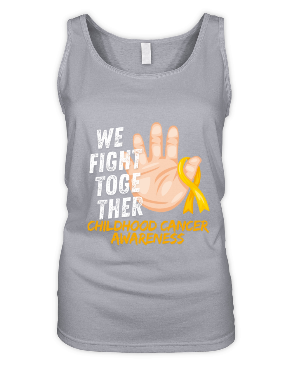 We Fight Together Childhood Cancer Awareness Organic Women's Tank Top