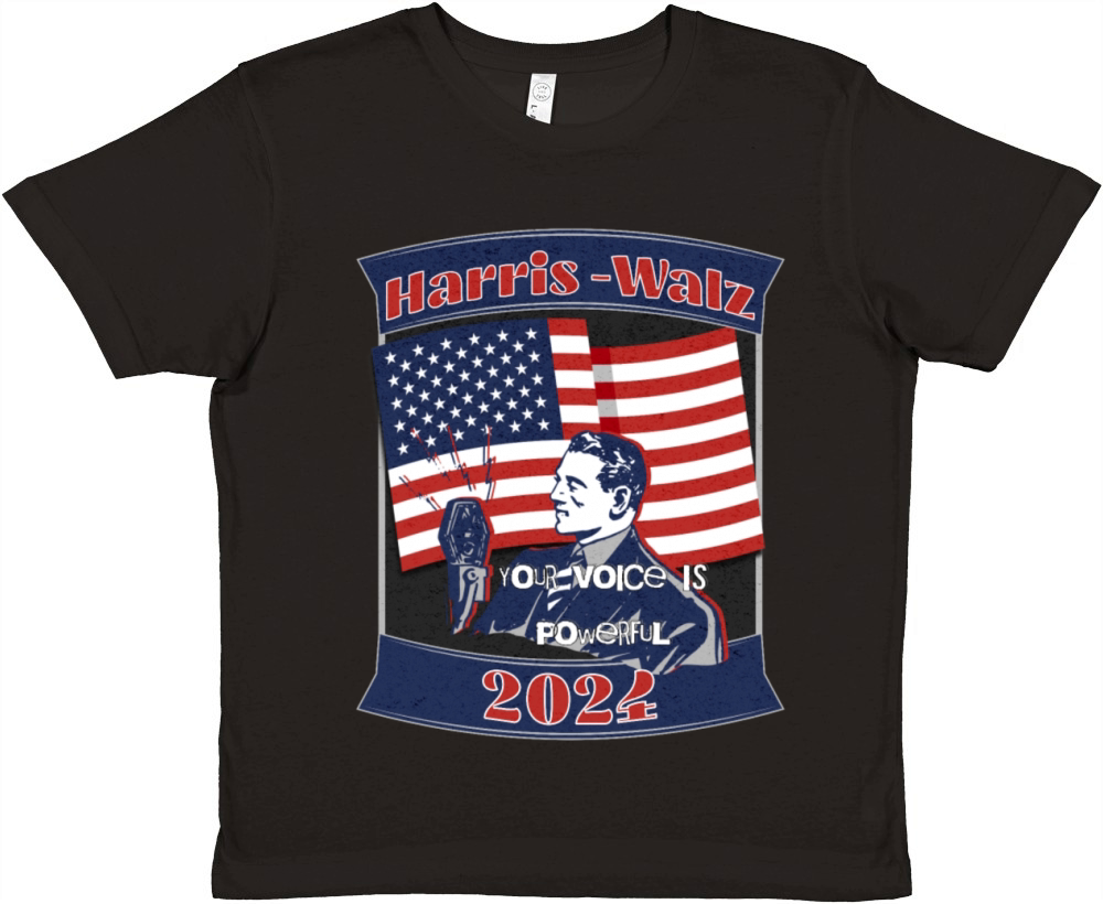 Harris-Walz 2024 - Your Voice Is Powerful Premium Kids Crewneck T-shirt