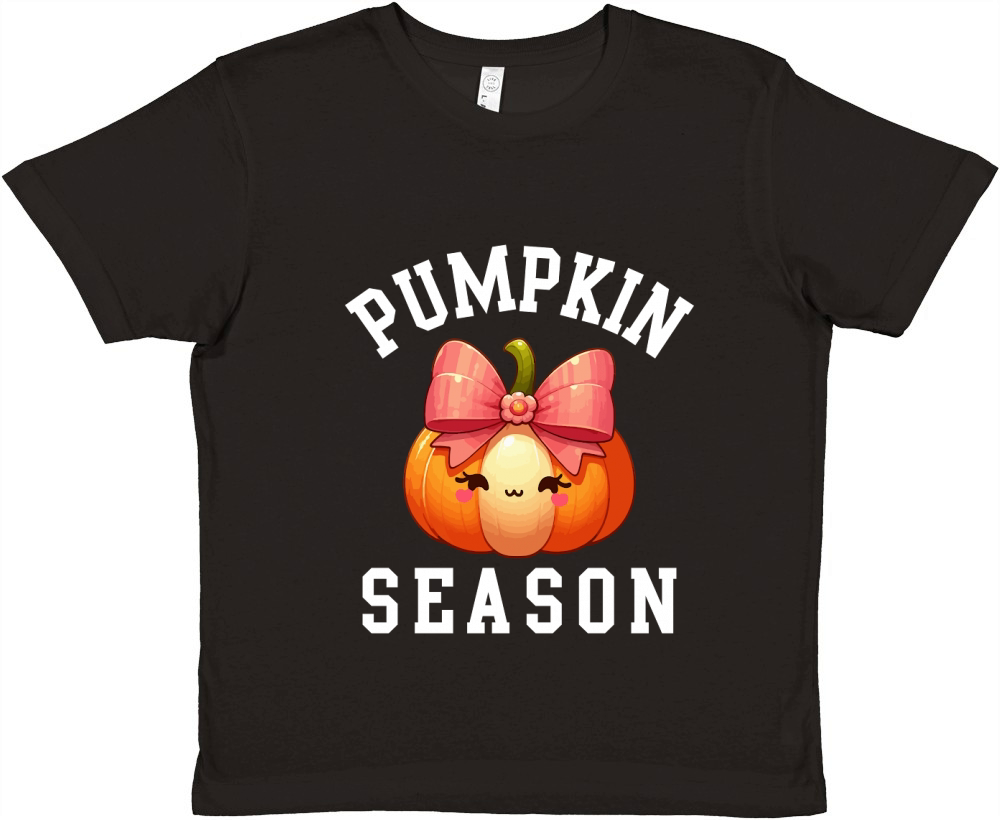 Pumpkin Season (white) Premium Kids Crewneck T-shirt