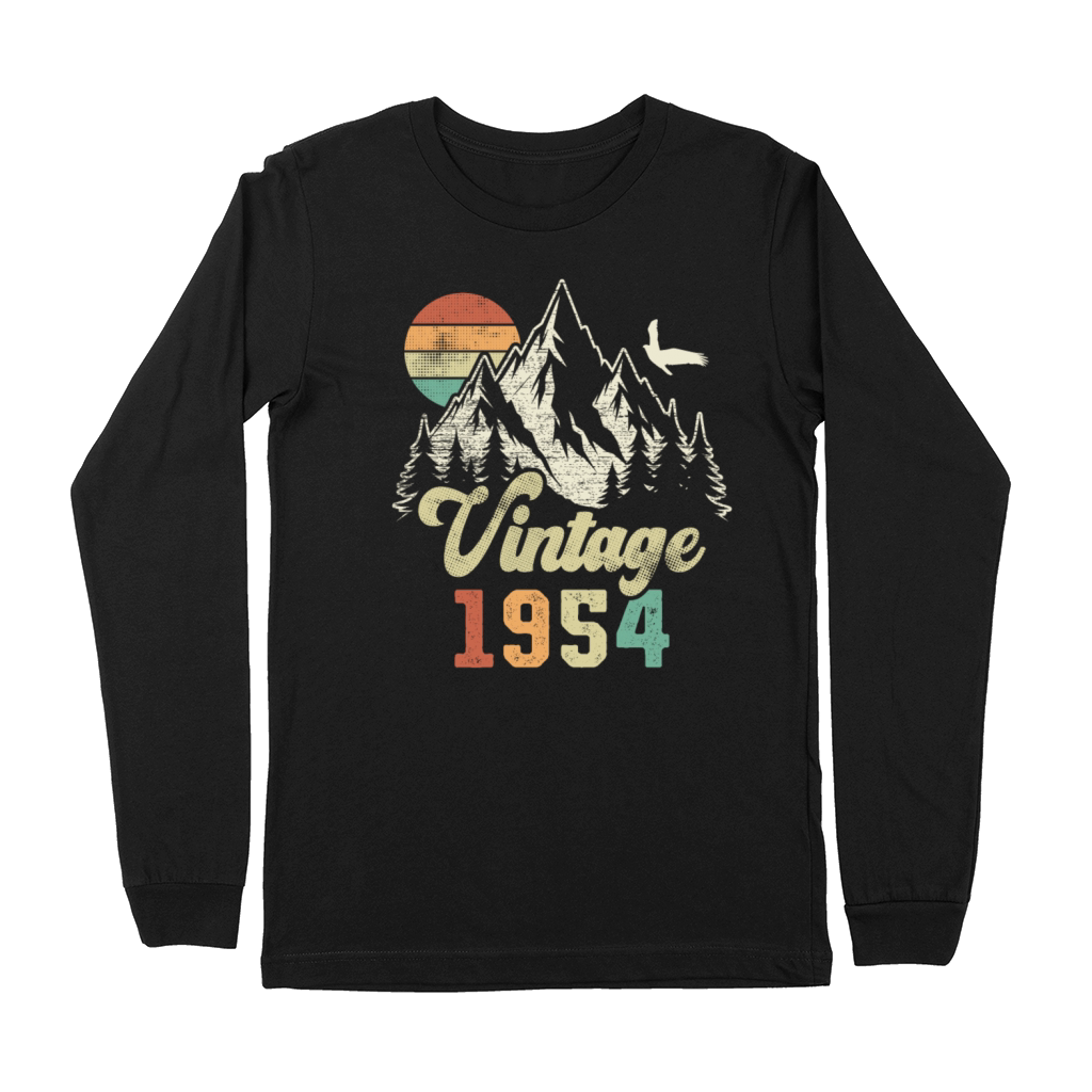 Vintage 1954 Birthday Mountains Eagle Premium Long Sleeve
