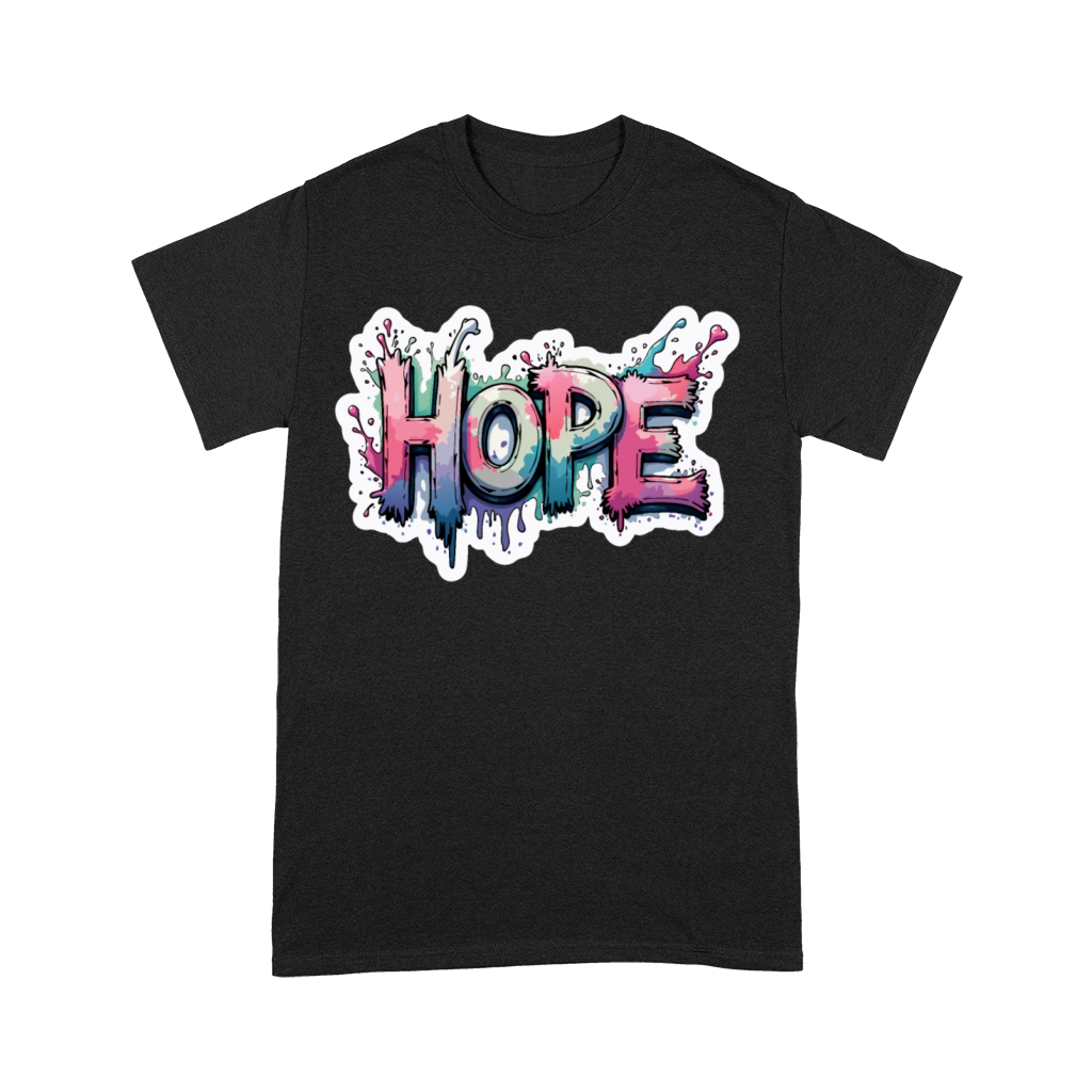 HOPE - Watercolor Splashes - Motivational Quote Premium T-shirt