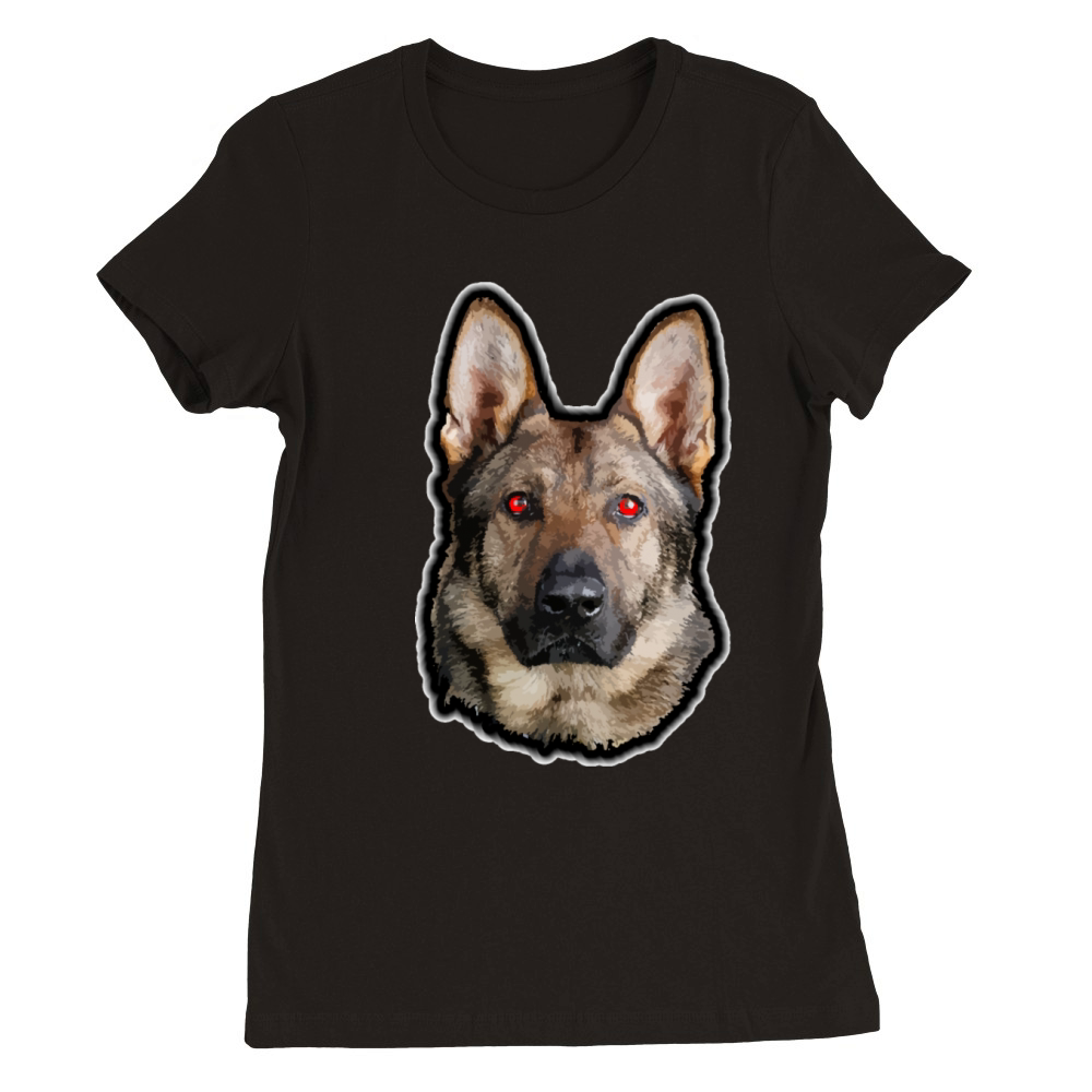 German Shepherd Custom T-shirt Design Premium Womens Crewneck T-shirt