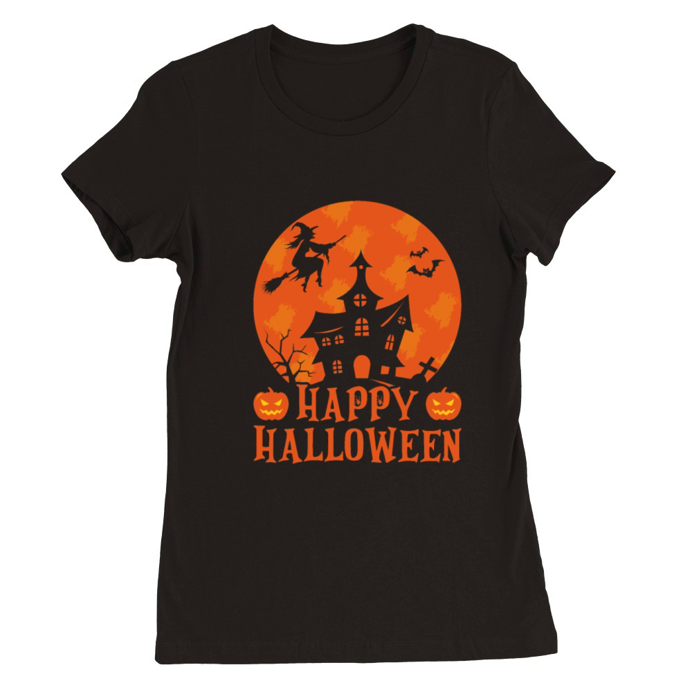 halloween coming tis season spooky Premium Womens Crewneck T-shirt