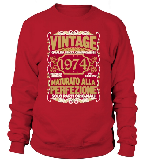 50 Compleanno 50 Uomo Anni Retro Vintage 1974 Reg Sweatshirt Unisex