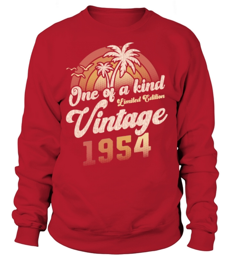 Vintage 1954 Birthday Palm Trees Sweatshirt Unisex