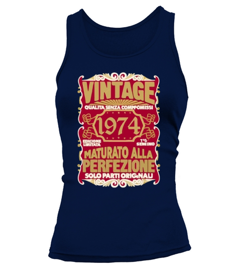 50 Compleanno 50 Uomo Anni Retro Vintage 1974 Reg Tank top Woman