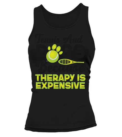 Funny Tennis Player Racket Dog Tank top Woman