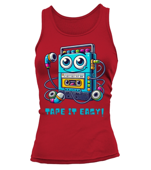 Tape It Easy Design - Funny Retro T-Shirt Tank top Woman