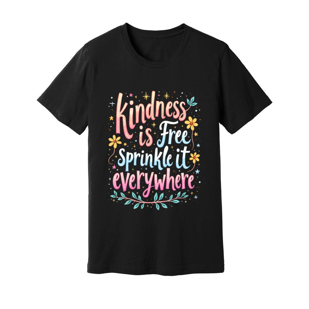 Kindness Is Free Sprinkle It Everywhere Unisex Jersey Tee