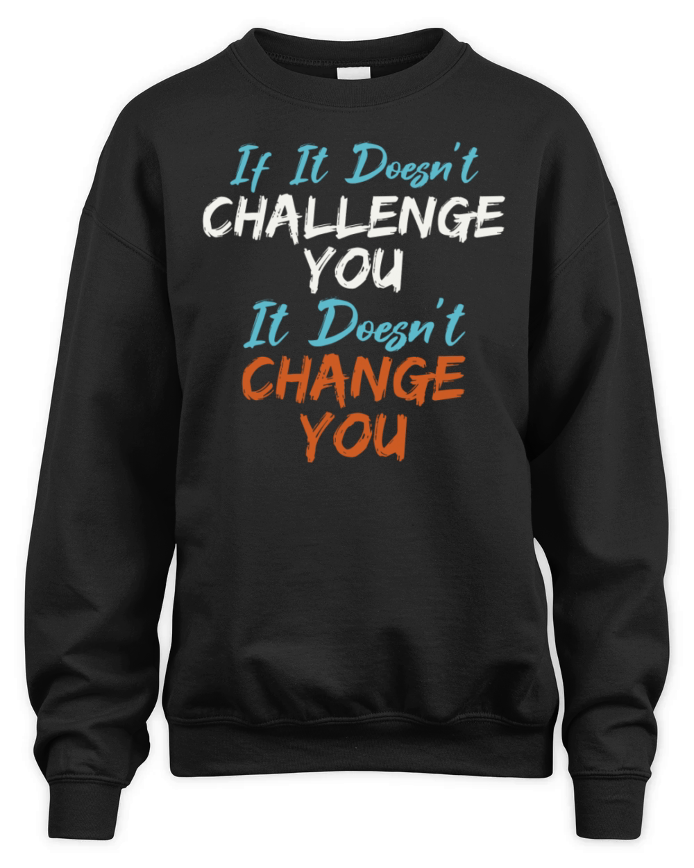 If It Doesnt Challenge You It Doesnt Change You Unisex Premium Crewneck Sweatshirt