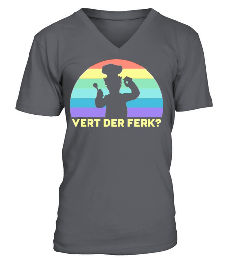 Vert Der Ferk Rainbow Funny V-Neck T-shirt
