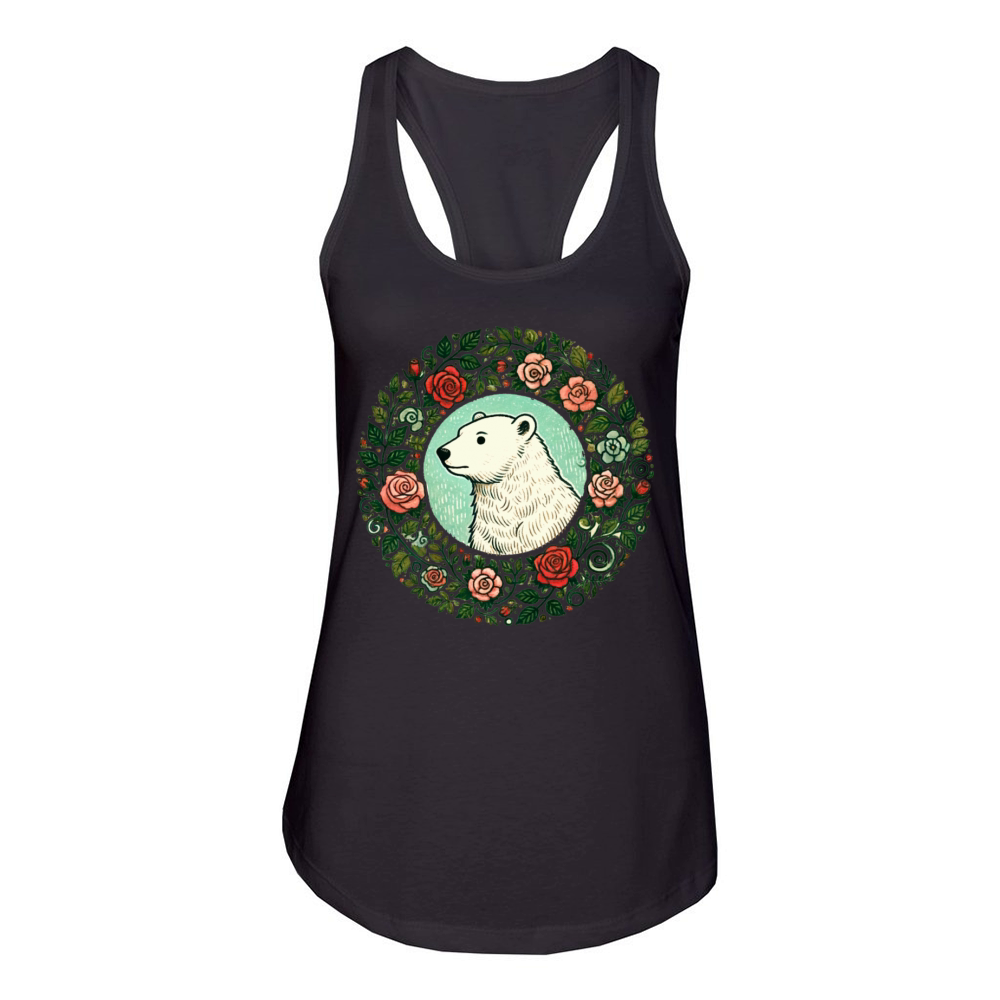 Vintage Polar Bear Women's Racerback Tank