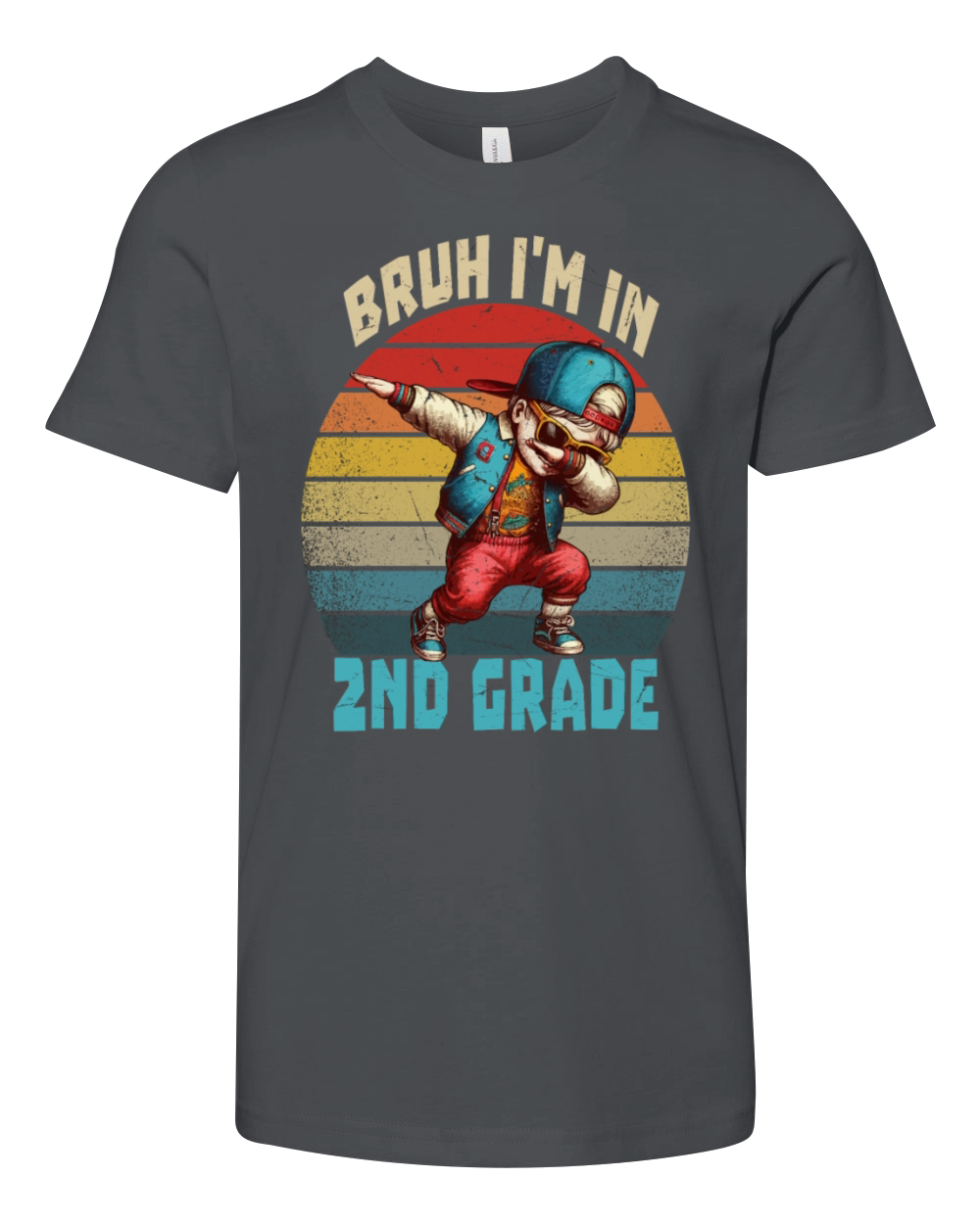 Second Grade Dabbing Boy Bruh im in 2nd Grade Youth Unisex Jersey Tee